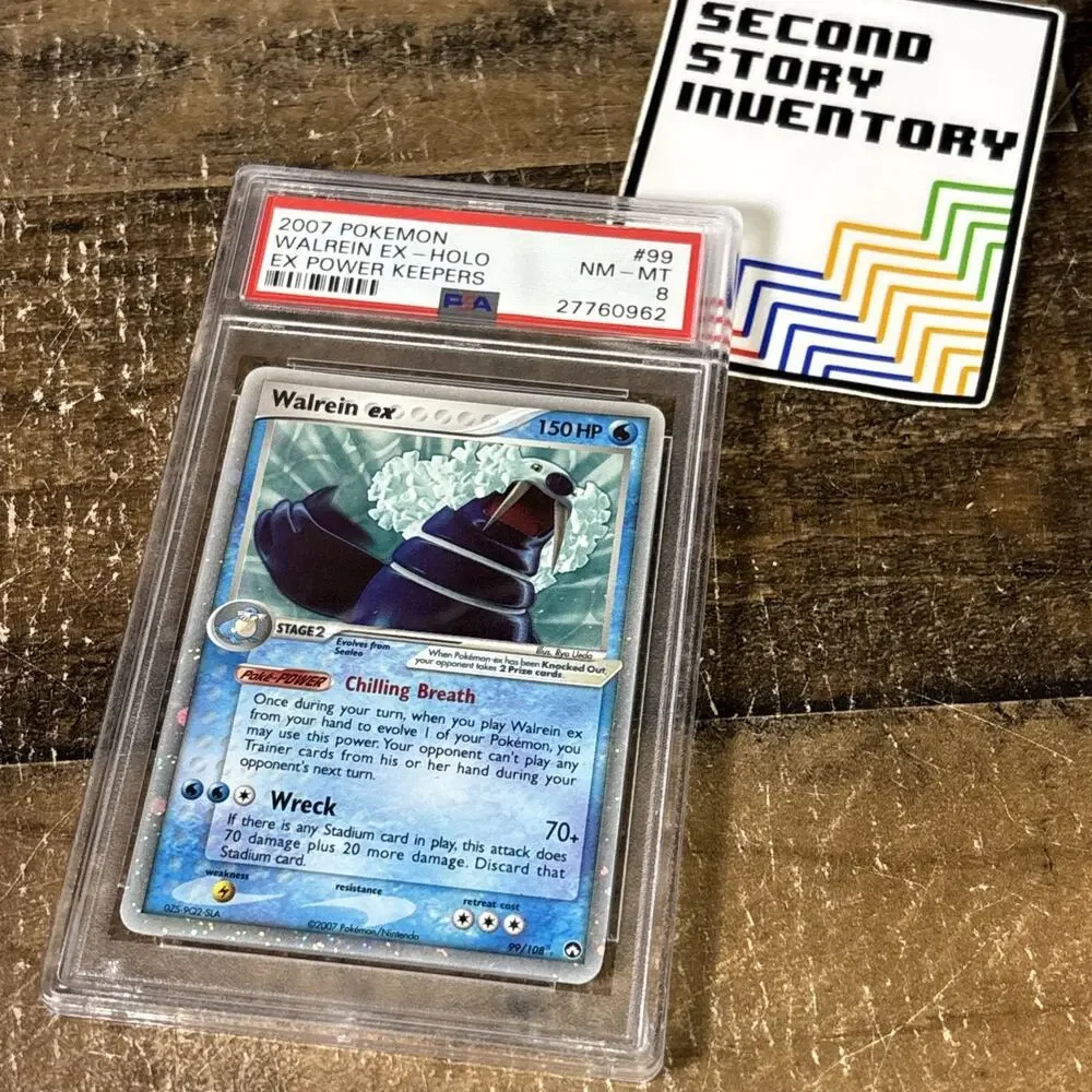 2007 POKEMON EX POWER KEEPERS WALREIN EX #99/108 ULTRA RARE HOLO FOIL PSA 8